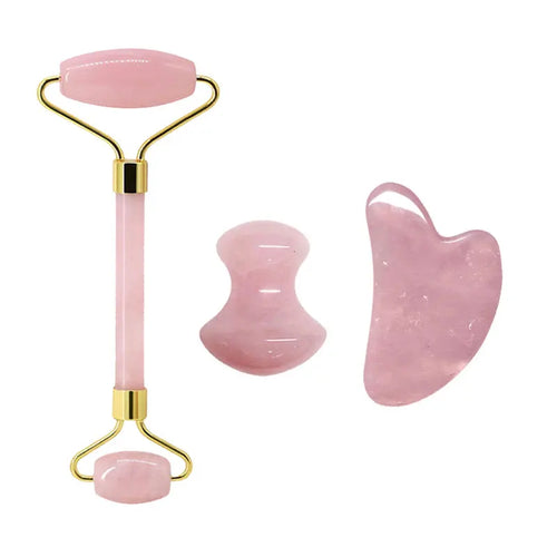Rose Quartz Face Jade Roller Massagers Guasha